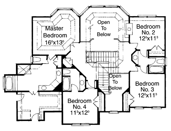 Home Plan - Adobe / Southwestern Floor Plan - Upper Floor Plan #429-204