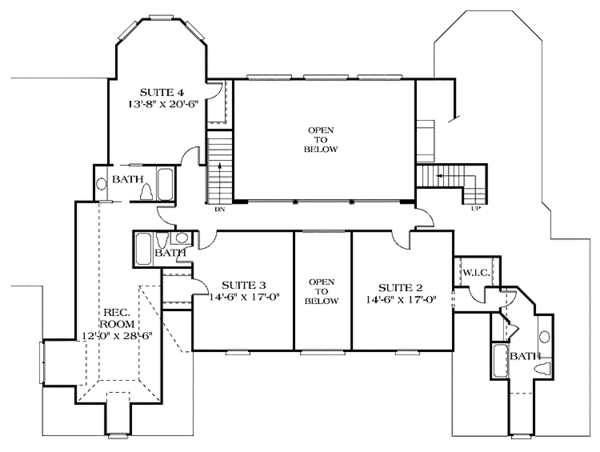 Dream House Plan - Classical Floor Plan - Upper Floor Plan #453-195