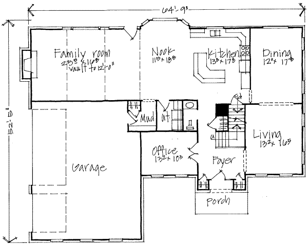 Southern Floor Plan - Main Floor Plan #308-154