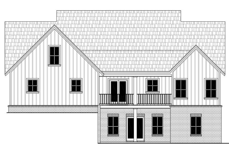 Home Plan - Exterior - Rear Elevation for Country House Plan #21-445 - 3 bed, 2.5 bath