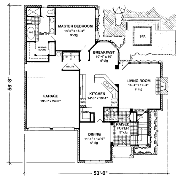 Home Plan - European Floor Plan - Main Floor Plan #410-237