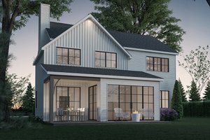 Exterior - Rear Elevation for Farmhouse House Plan #23-2775 - 3 bed, 2 bath