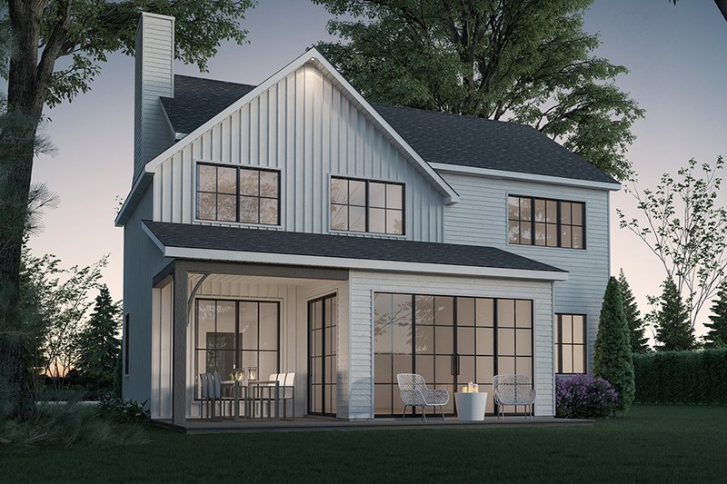 Dream House Plan - Exterior - Rear Elevation for Farmhouse House Plan #23-2775 - 3 bed, 2 bath