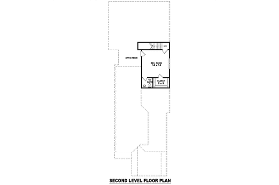 Floor Plan - Upper Floor for Traditional House Plan #81-13731 - 2 bed, 2.5 bath