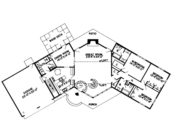 Traditional Floor Plan - Main Floor Plan #312-483