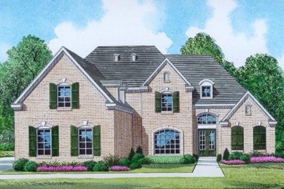 Exterior - Front Elevation for Traditional House Plan #424-361 - 4 bed, 3.5 bath