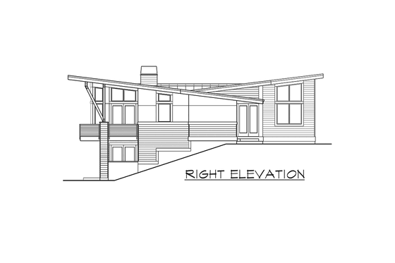 Exterior - Other Elevation for Contemporary House Plan #132-226 - 4 bed, 3 bath