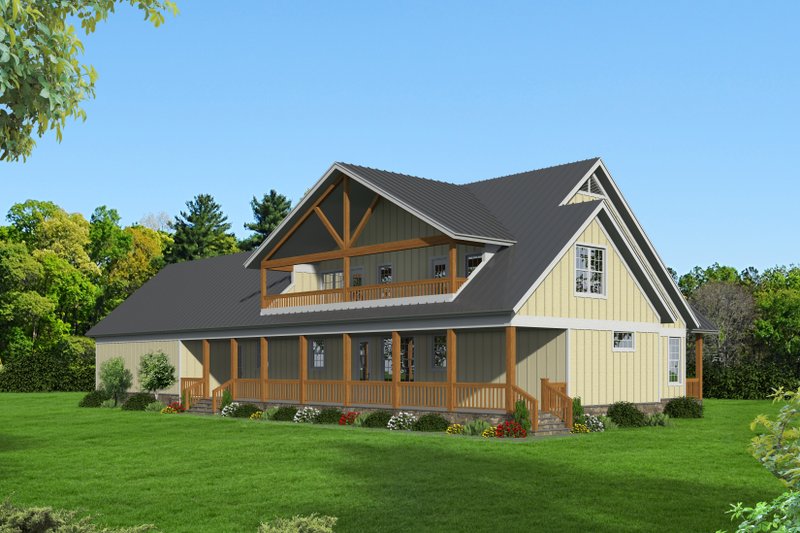 House Plan Design - Exterior - Rear Elevation for Country House Plan #932-146 - 4 bed, 2.5 bath
