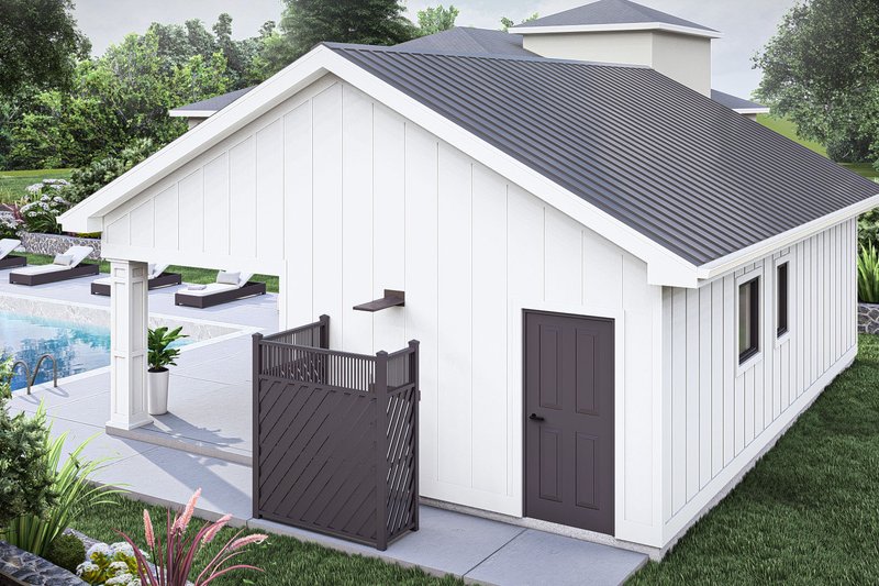 Home Plan - Exterior - Other Elevation for Modern House Plan #455-471, 0.5 bath