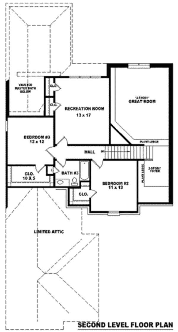 European Floor Plan - Upper Floor Plan #81-998