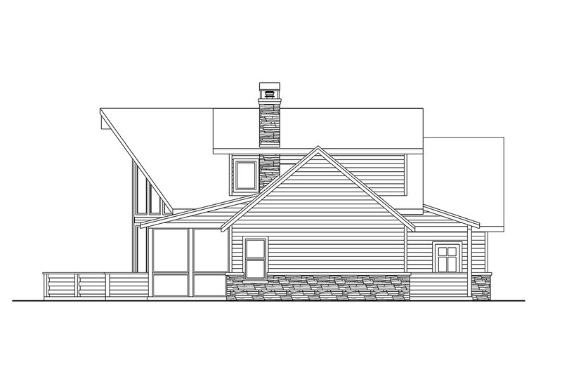 Architectural House Design - Exterior - Other Elevation 1 for Craftsman House Plan #124-1370 - 3 bed, 2.5 bath