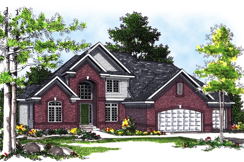 Traditional Style House Plan - 4 Beds 2.5 Baths 2832 Sq/Ft Plan #70-455