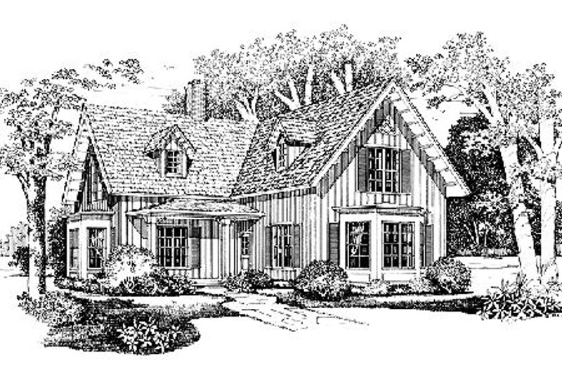 House Blueprint - Farmhouse Exterior - Front Elevation Plan #72-328