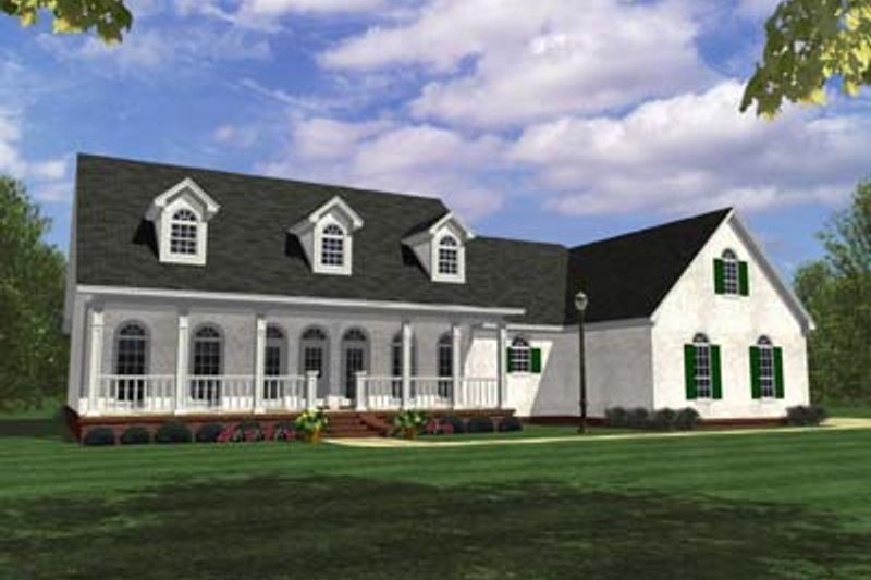 Architectural House Design - Farmhouse Exterior - Front Elevation Plan #21-118