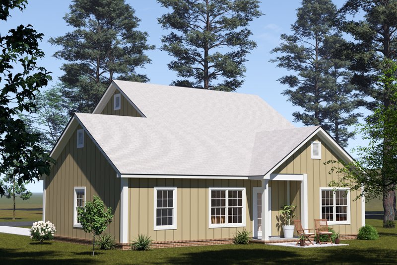 House Blueprint - Exterior - Rear Elevation for Cottage House Plan #513-2371 - 4 bed, 3 bath