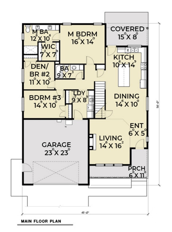 Dream House Plan - Craftsman Floor Plan - Main Floor Plan #1070-20
