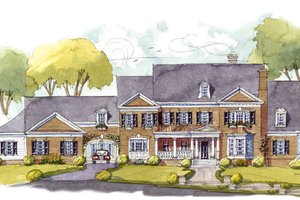 Colonial Exterior - Front Elevation Plan #429-48