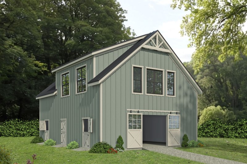 House Blueprint - Country Exterior - Front Elevation Plan #932-1330