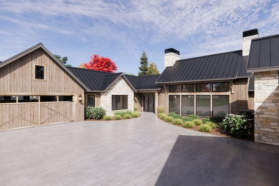 Exterior - Front Elevation 12 for Modern House Plan #1096-172 - 4 bed, 4.5 bath