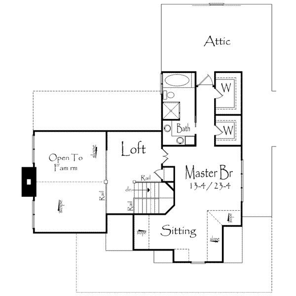 Country Floor Plan - Upper Floor Plan #71-110