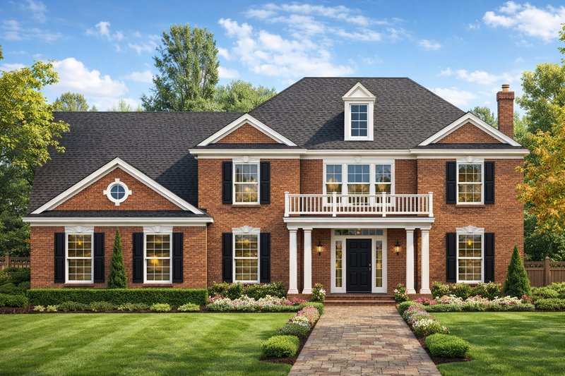 Home Plan - Colonial Exterior - Front Elevation Plan #1053-48