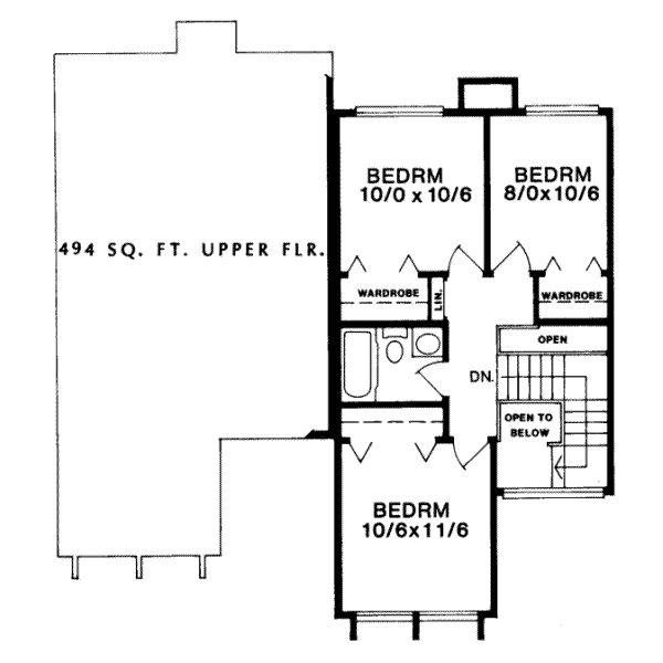 Floor Plan - Upper Floor Plan #303-453