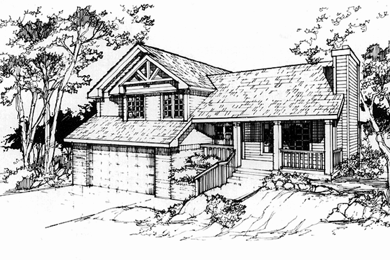 Home Plan - Country Exterior - Front Elevation Plan #320-1099