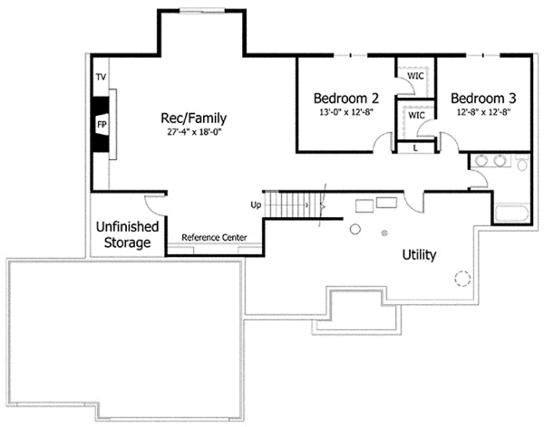 Home Plan - European Floor Plan - Lower Floor Plan #51-984