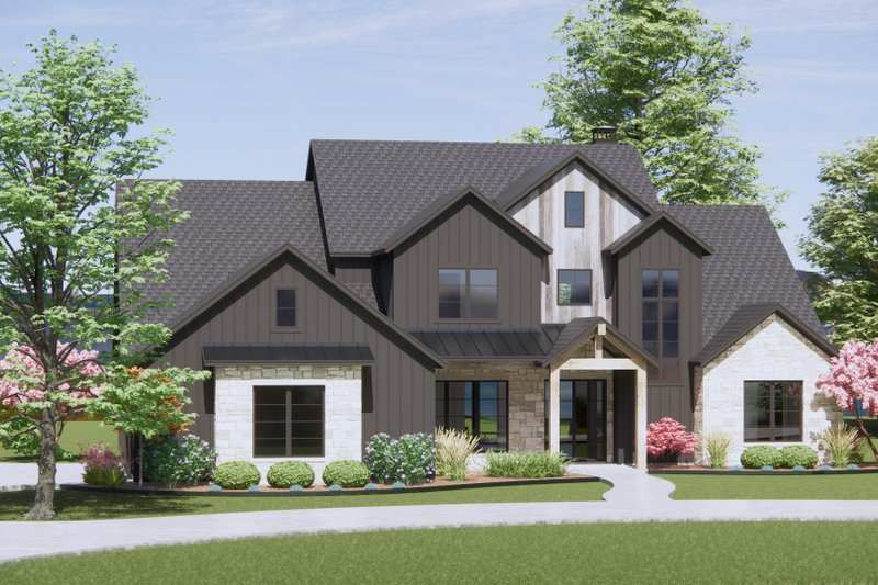 House Design - Exterior - Front Elevation 4 for Country House Plan #1096-17 - 4 bed, 4.5 bath