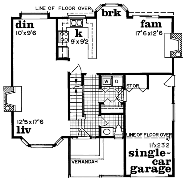 House Blueprint - Country Floor Plan - Main Floor Plan #47-703