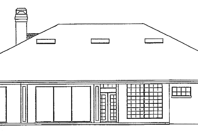 Architectural House Design - Exterior - Rear Elevation for Mediterranean House Plan #417-458 - 4 bed, 3 bath