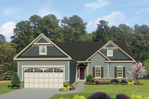 Architectural House Design - Exterior - Front Elevation for Ranch House Plan #1010-138 - 3 bed, 2 bath