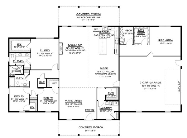 Farmhouse Floor Plan - Main Floor Plan #1064-159