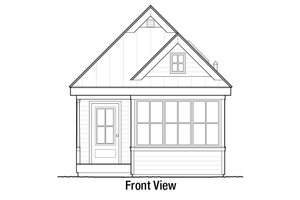 Exterior - Front Elevation 3 for Cottage House Plan #915-15 - 1 bed, 1 bath