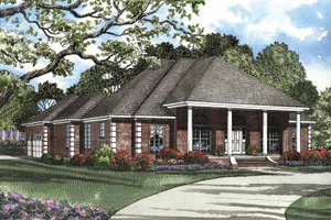 Classical Exterior - Front Elevation Plan #17-2988