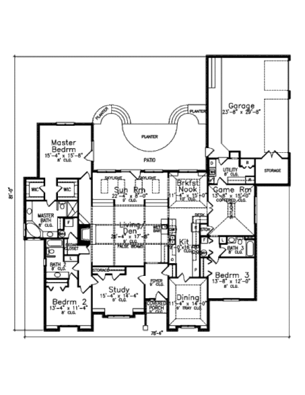 Ranch Floor Plan - Main Floor Plan #52-236