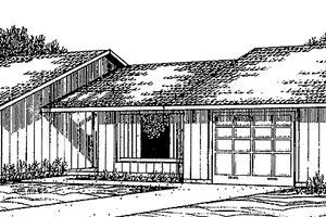 Contemporary Exterior - Front Elevation Plan #60-764