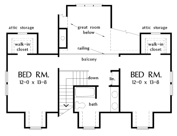 Dream House Plan - Country Floor Plan - Upper Floor Plan #929-360