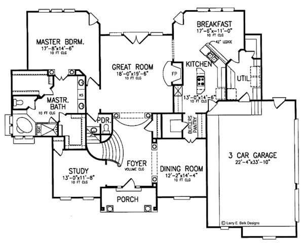 Dream House Plan - Traditional Floor Plan - Main Floor Plan #952-235