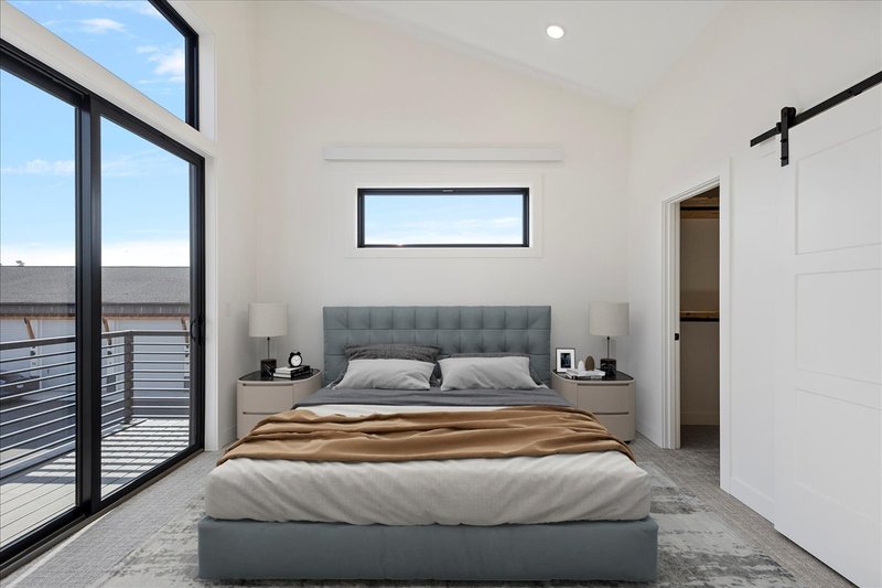 House Blueprint - Interior - Master Bedroom for Contemporary House Plan #1070-237 - 2 bed, 2.5 bath