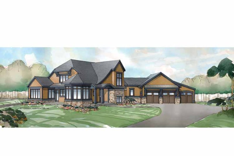 Home Plan - Exterior - Front Elevation 4 for Traditional House Plan #928-238 - 3 bed, 3.5 bath