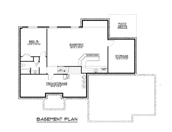 House Design - Farmhouse Floor Plan - Lower Floor Plan #1064-188