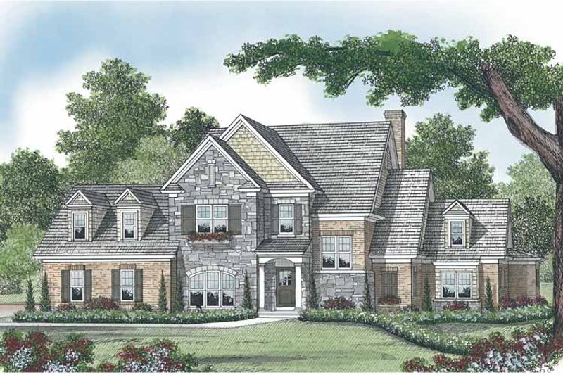 Home Plan - Exterior - Front Elevation 3 for Country House Plan #453-533 - 3 bed, 3.5 bath