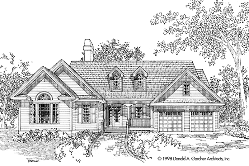Architectural House Design - Ranch Exterior - Front Elevation Plan #929-451