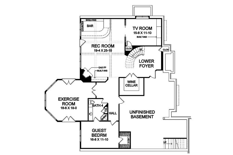 Home Plan - Floor Plan - Other Floor for Craftsman House Plan #328-350 - 4 bed, 4.5 bath