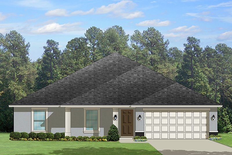 Architectural House Design - Traditional Exterior - Front Elevation Plan #1058-121