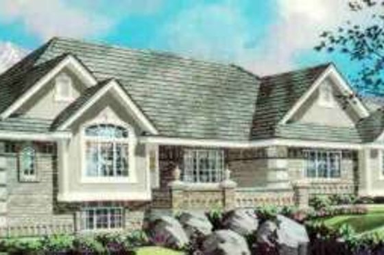 Exterior - Front Elevation for European House Plan #308-222 - 5 bed, 3.5 bath