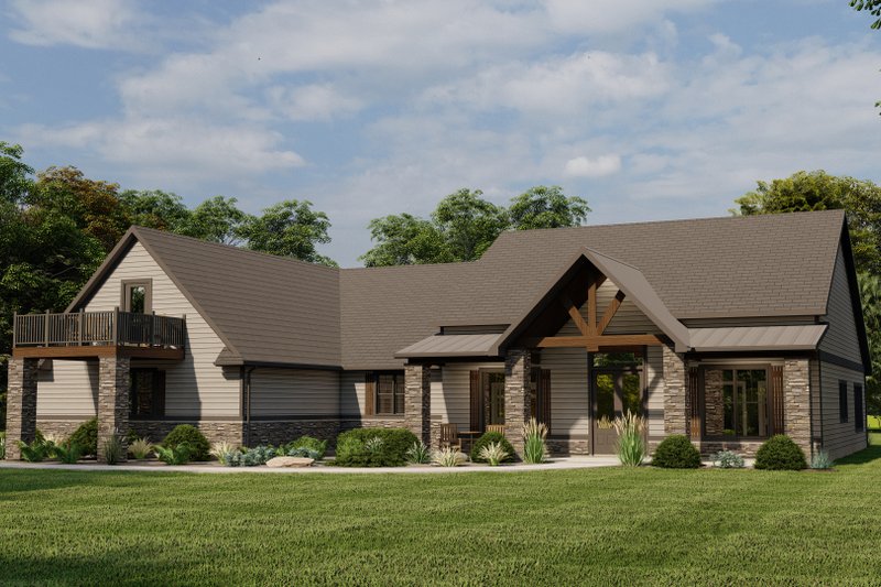 Dream House Plan - Craftsman Exterior - Front Elevation Plan #1064-199