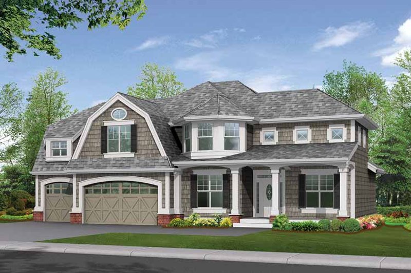 Home Plan - Colonial Exterior - Front Elevation Plan #132-269