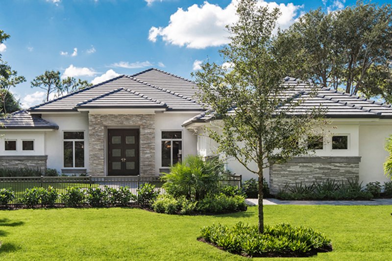 Architectural House Design - Exterior - Front Elevation 3 for Ranch House Plan #1017-164 - 3 bed, 3.5 bath